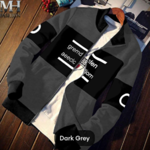 1 Pc Men's Fleece Printed Fleece Zipper Jacket