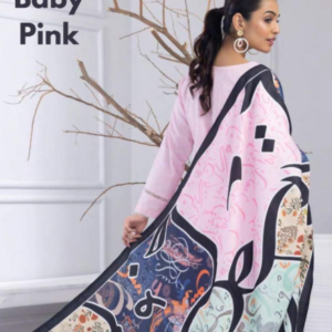 Women's Unstitched Katan Silk Plain Suit 3 Pcs