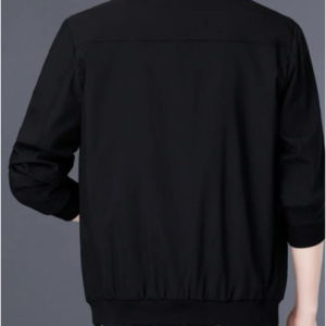 Men's Plain Fleece Jacket - 1 Pc | Black Collared Style