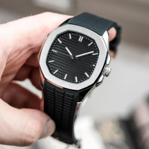 Men's Water Resistant Quartz Watch - 1 Pc with Textured Rubber Strap