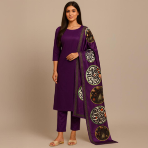 Women's Unstitched Plain Suit 3 Pcs